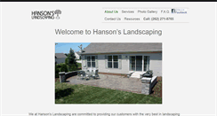 Desktop Screenshot of hansonlandscaping.com