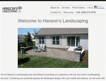 Tablet Screenshot of hansonlandscaping.com